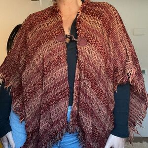 Women's Hand Made Knit Sweater Poncho
